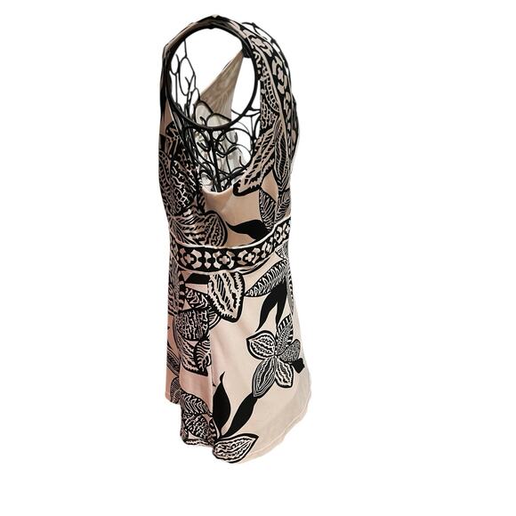 Cache Retro Y2K Black White Floral Greek Vibe Geometric Accent Tank Top Sz S - Picture 3 of 8